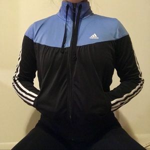 Adidas Jacket Black and Blue